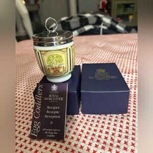 Beautiful Rare Vintage "Versaille" King size 2 egg coddler by Royal Worcester.